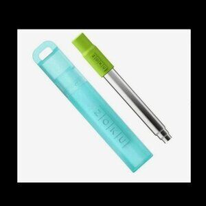 Zoku Reusable Telescoping Stainless Steel Pocket Straw, Green